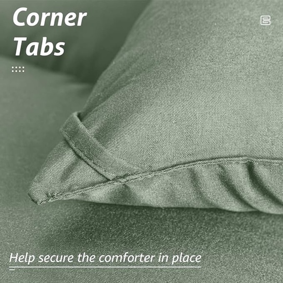 HYLEORY Sage Green All Season Twin Size Bed Comforter - Cooling Down - Picture 6 of 10